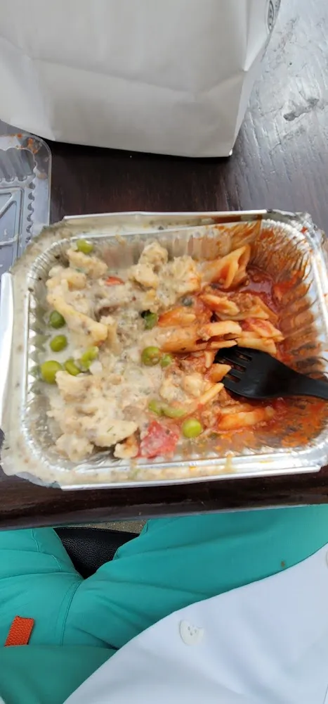 Combination of Penne Alla Vodka with Fettuccine Alfredo with Chicken