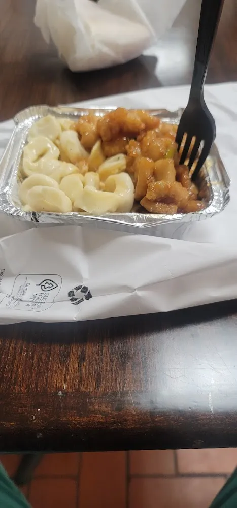 Sweet and Sour Chicken with Cheese Pasta